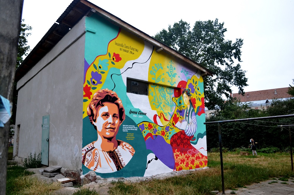 Ivano-Frankivśk. Mural Iryni Senyk