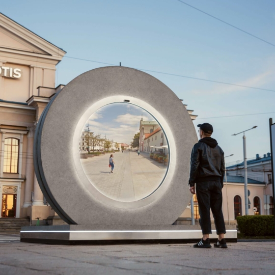 😳 У Вільнюсі зробили портал в інше місто