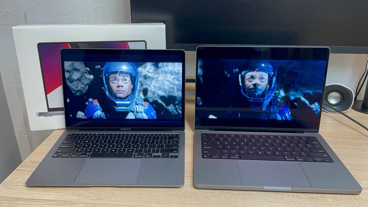 Peredača koľoru MacBook Air M1 ta MacBook Pro 14 (2021, M1 Pro)