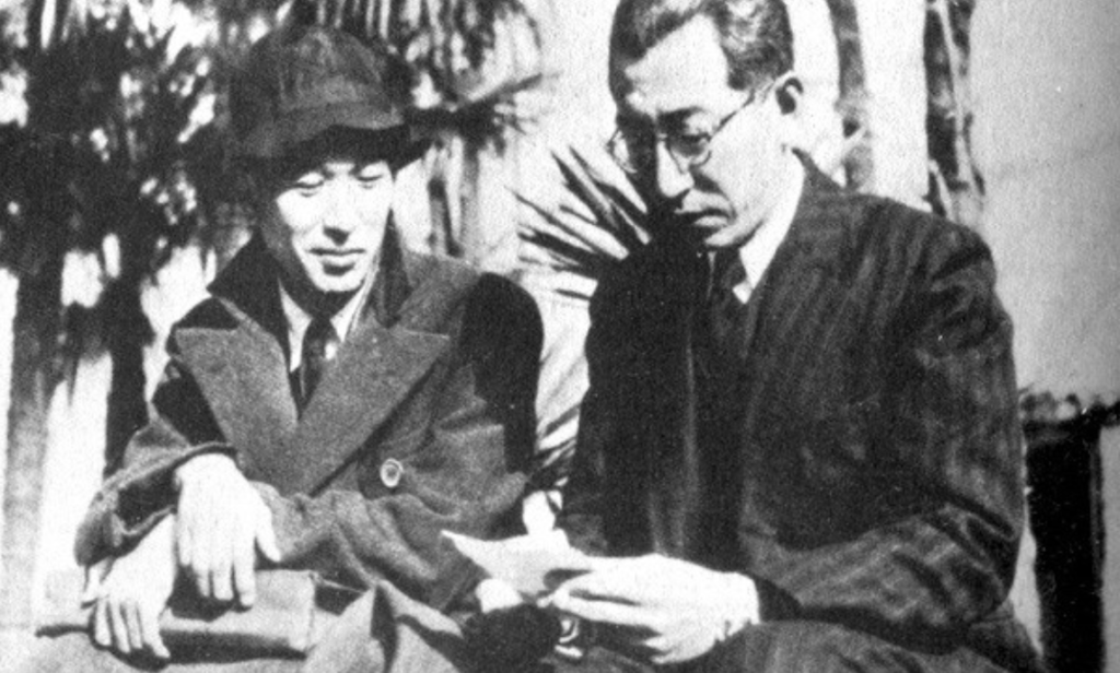 Акіра Куросава зі своїм ментором Кадзіро Ямамото