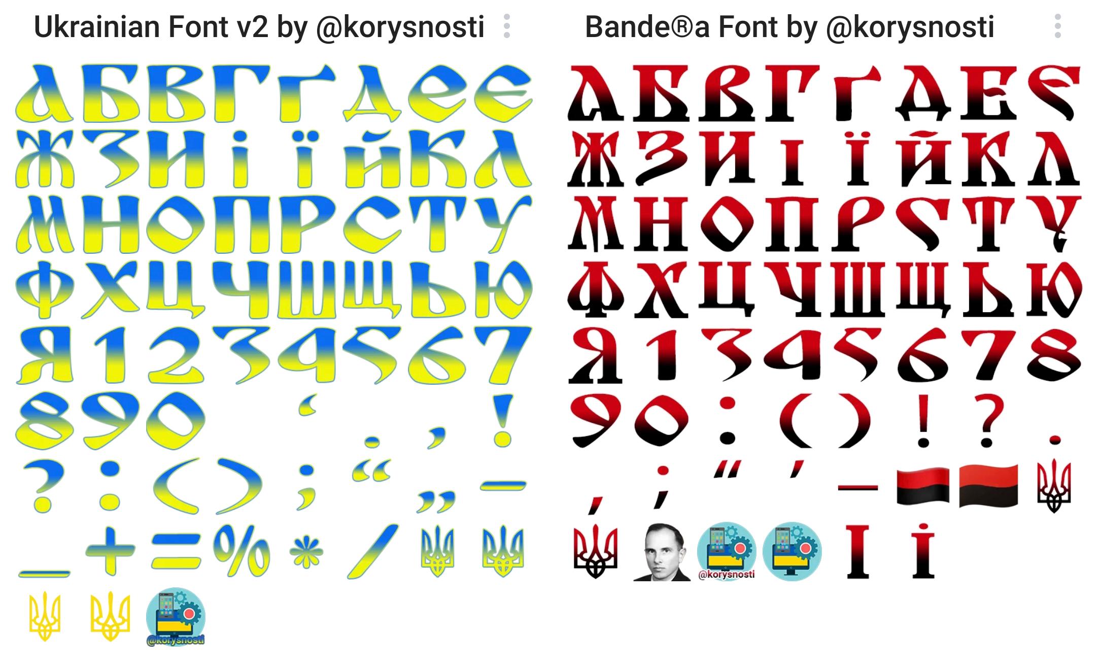 ✍🏻 В Телеграмі створили емодзі-шрифти в українській тематиці