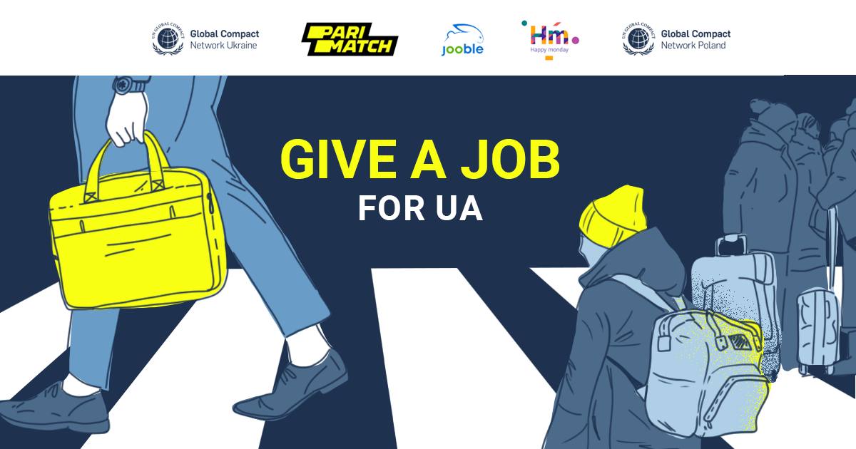 💛 Give a Job for UA: dopomoga ukraїncjam znajty robotu dlja vidnovlennja ekonomiky Ukraїny