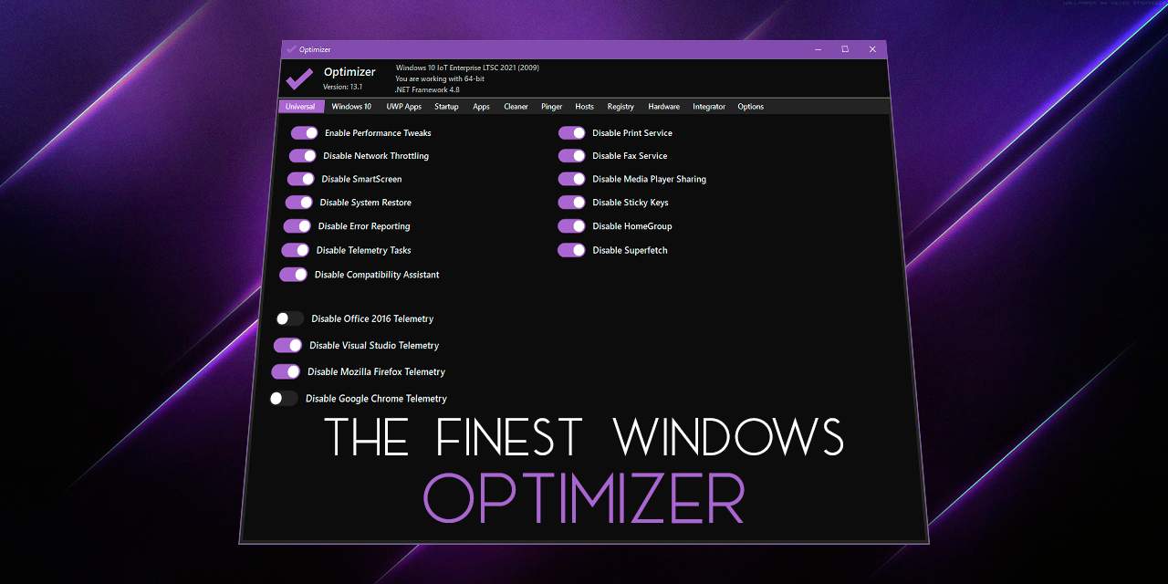 🤩 Windows Optimizer teper ukraїnśkoju
