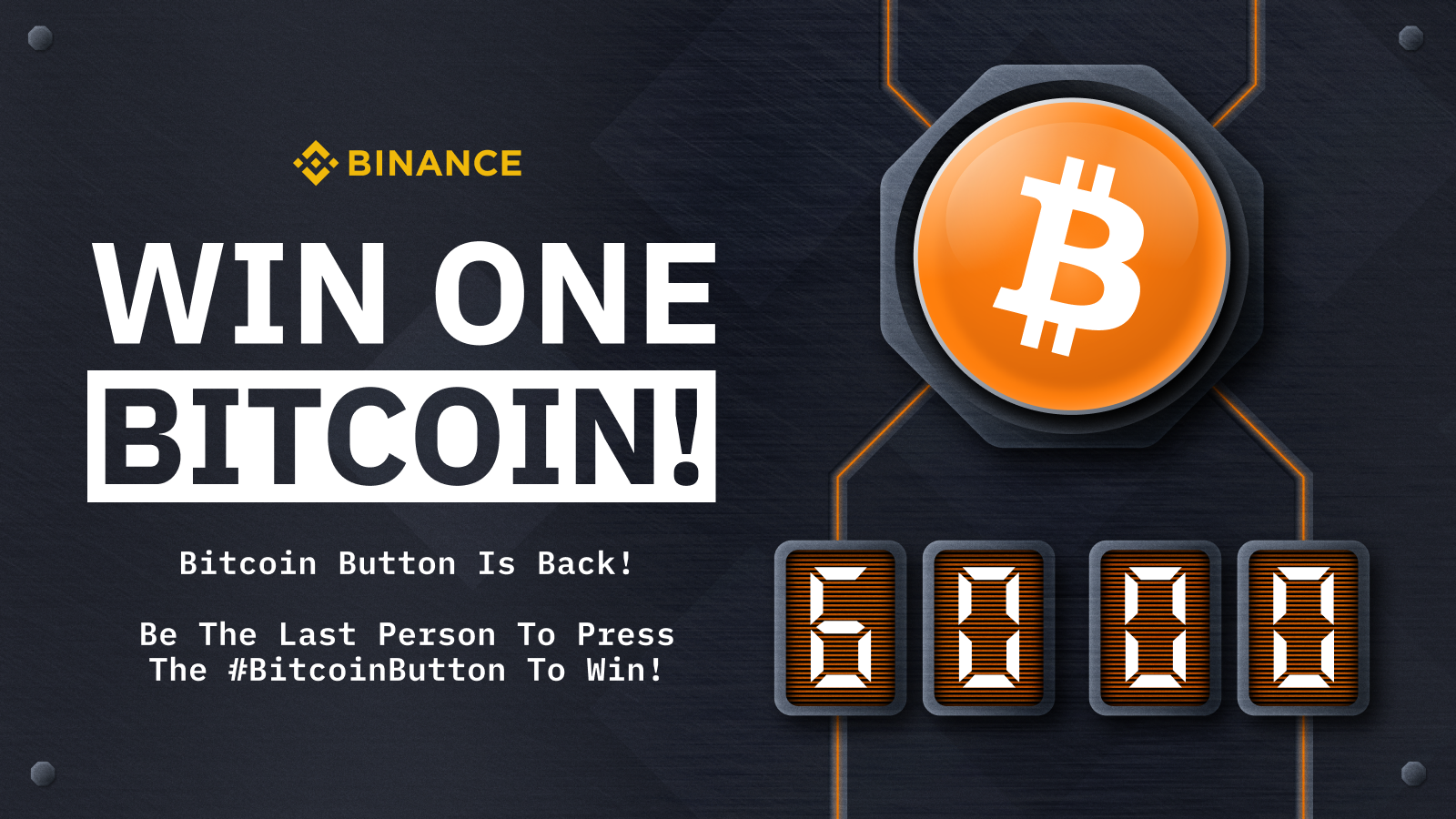 🟠 Натисни кнопку, виграй 1 BTC: гра Binance Bitcoin Button