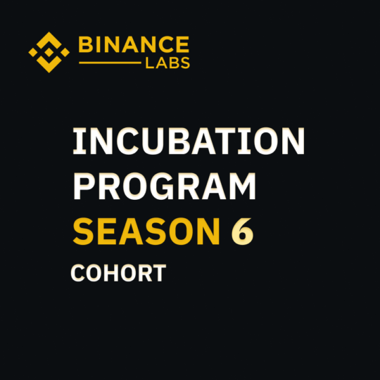 🐣 Binance Labs анонсувала шостий сезон програми-інкубатора