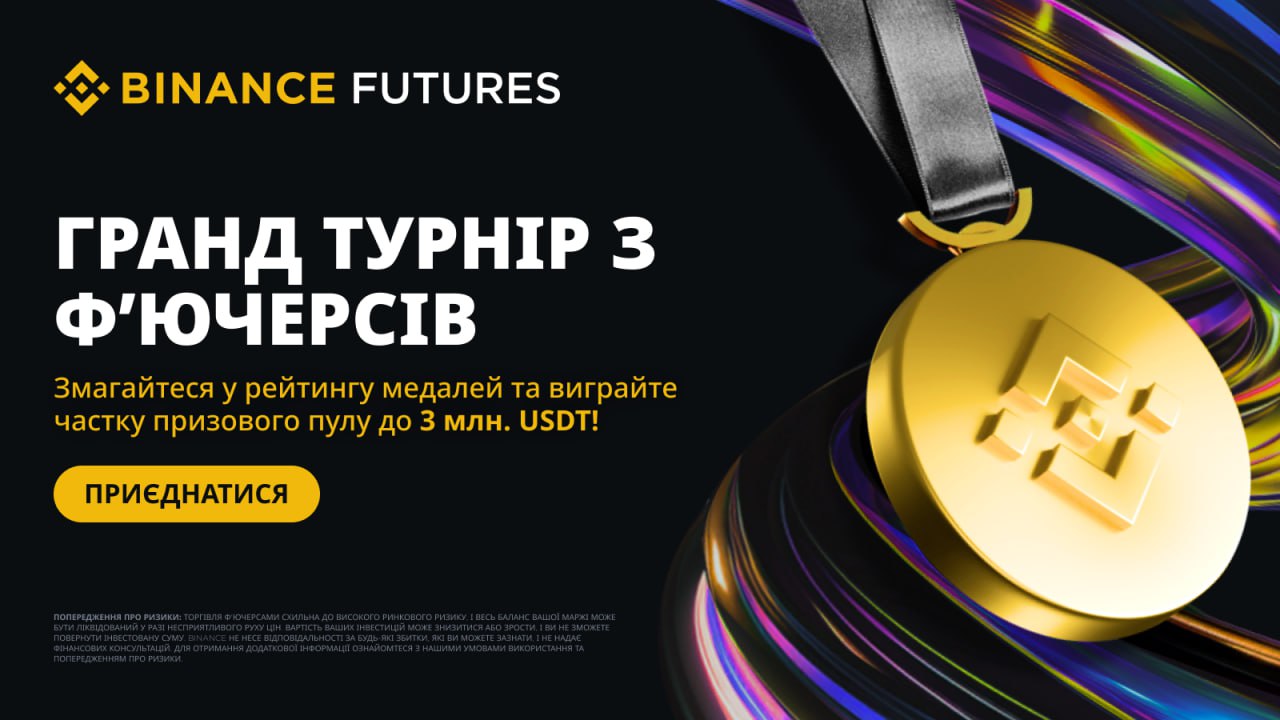 Binance zapuskaje novyj Grand turnir z f'jučersiv