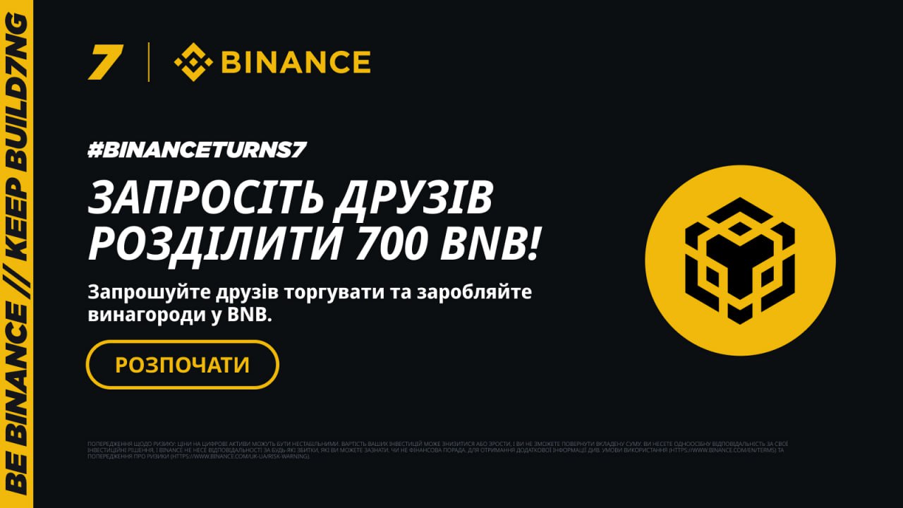 Binance ogolosyla pro referaľnu promoakciju z vynagorodamy 700 BNB